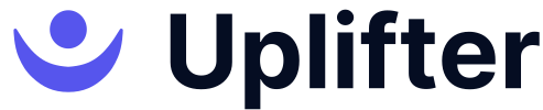 Uplifter logo in blue